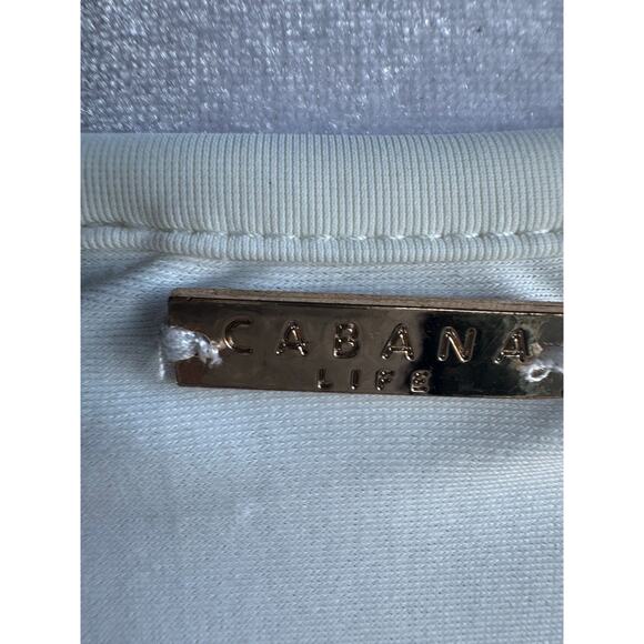 Cabana Life White off White Dolman Sleeve Mini Dress Beach Coverup Medium LN - Picture 6 of 9